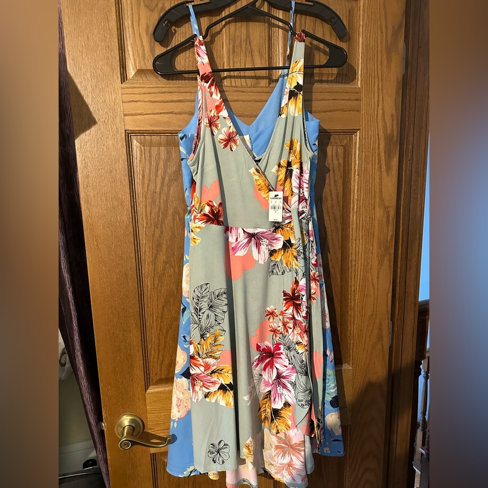 Express Floral Wrap Dress